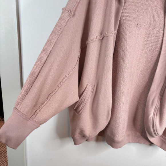 We the Free People Forever Yours Cardigan XS Winter Bloom Mauve Oversized Hoodie - Picture 5 of 13